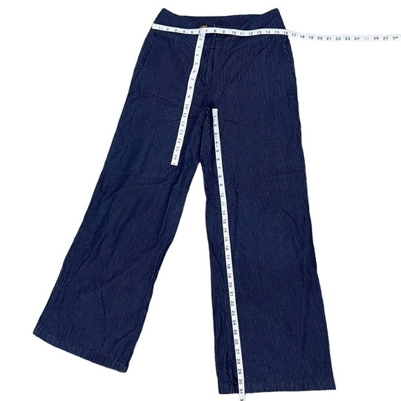 Cato Blue Pin Striped Wide Leg Jeans Size 8 Women's - Picture 5 of 6